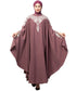 Mauve Pink Matt Nida Front to back & at hand opening Resham Embroidery Irani Kaftan