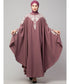Mauve Pink Matt Nida Front to back & at hand opening Resham Embroidery Irani Kaftan