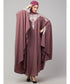Mauve Pink Matt Nida Front to back & at hand opening Resham Embroidery Irani Kaftan