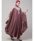Mauve Pink Matt Nida Front to back & at hand opening Resham Embroidery Irani Kaftan