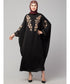 Black Matt Nida front and sleeve thread embroidery Kaftan