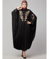 Black Matt Nida front and sleeve thread embroidery Kaftan