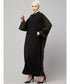 Black/Olive Premium Shine Nida Green Two Color Front Open Dubai Style Kaftan