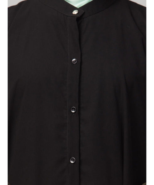 Black/Olive Premium Shine Nida Green Two Color Front Open Dubai Style Kaftan