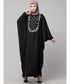 Black Premium Shine Nida front multi color hand work Nida Kaftan
