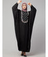 Black Premium Shine Nida front multi color hand work Nida Kaftan