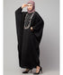 Black Premium Shine Nida front multi color hand work Nida Kaftan