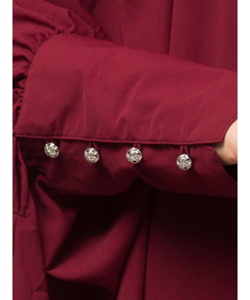 Maroon Matt Nida Head to toe long cuff ready to wear one pc hijab with Naqab