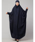 Navy Blue Matt Nida Head to toe long cuff ready to wear one pc hijab with Naqab