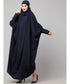 Navy Blue Matt Nida Head to toe long cuff ready to wear one pc hijab with Naqab