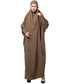Khaki / Beige Matt Nida Head to toe long cuff ready to wear one pc hijab with Naqab