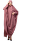 Mauve Pink Matt Nida Head to toe long cuff ready to wear one pc hijab with Naqab