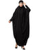 Black Matt Nida Head to toe long cuff ready to wear one pc hijab with Naqab
