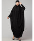 Black Matt Nida Head to toe long cuff ready to wear one pc hijab with Naqab