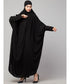Black Matt Nida Head to toe long cuff ready to wear one pc hijab with Naqab