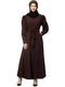 Long Cuff Gathered Puffed Sleeve with Bet A line Abaya