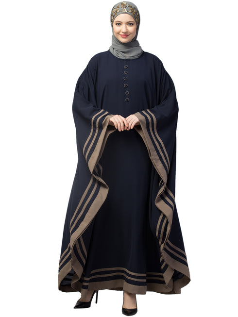 Nazneen Contrast Banding Kaftan