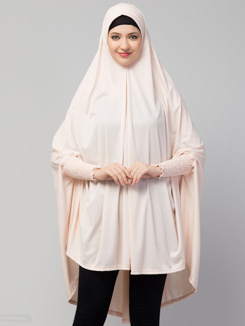 nazneen polyester jilbab khimar baby pink free size