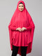 nazneen knee-length stretchable khimar hijab rani pink