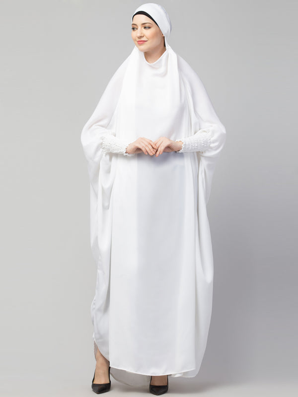 Nazneen Smoking Sleeve Tie at Back Ready To Wear Instant Full Size Nida JiIbab