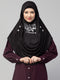 Nazneen Islamic Calligraphy printed front gather & pleated with Cristal stone ready to wear prayer Hijab
