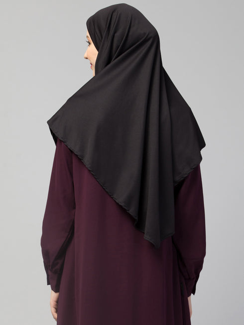 Nazneen Islamic Calligraphy printed front gather & pleated with Cristal stone ready to wear prayer Hijab