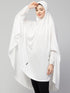 Nazneen stretchable Jersey elastic at wrist with sleeve Jilbab cum prayer khimar Hijab