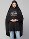 Black Polyester Gold Printed Hijab