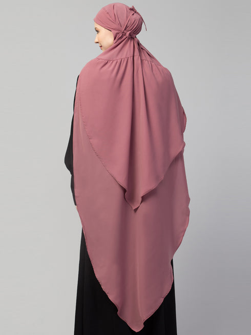 Nazneen Frill around shoulder, Triangle instant ready to wear tie at back Trendy Hijab