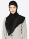 nazneen georgette plain black band hijab 30x78