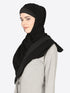 nazneen georgette plain black band hijab 30x78