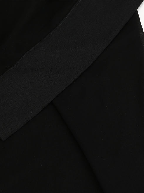 nazneen georgette plain black band hijab 30x78