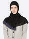 Blue Band Plain Black Hijab