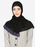 Blue Band Plain Black Hijab