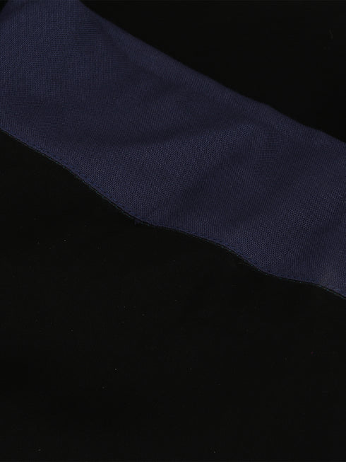 Blue Band Plain Black Hijab