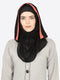 Orange Band Plain Black Hijab