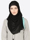 Aqua Band Plain Black Hijab