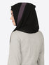 Purple Band Plain Black Hijab