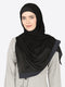 Navy Band Plain Black Hijab