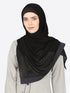 Navy Band Plain Black Hijab