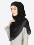 Navy Band Plain Black Hijab