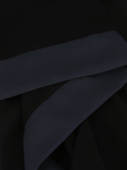 Navy Band Plain Black Hijab