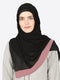 Mauve Band Plain Black Hijab