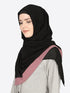 Mauve Band Plain Black Hijab
