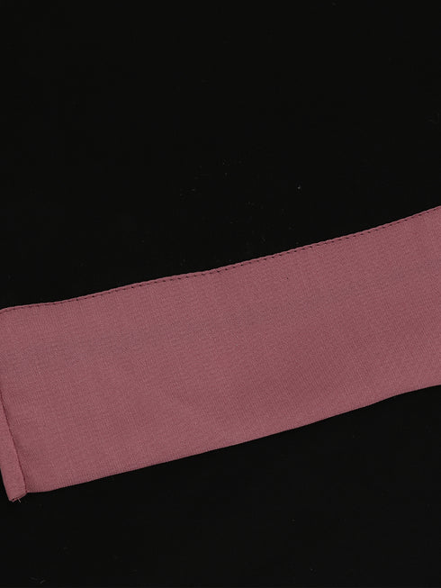Mauve Band Plain Black Hijab