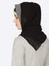 Grey Band Plain Black Hijab