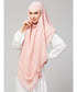 Pink Polyester georgette Triangle tow layers tie at back Ready to wear Hijab cum Naqab