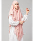 Pink Polyester georgette Triangle tow layers tie at back Ready to wear Hijab cum Naqab