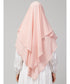 Pink Polyester georgette Triangle tow layers tie at back Ready to wear Hijab cum Naqab