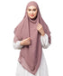 mauve georgette two-layer tie-back ready-to-wear hijab cum naqab